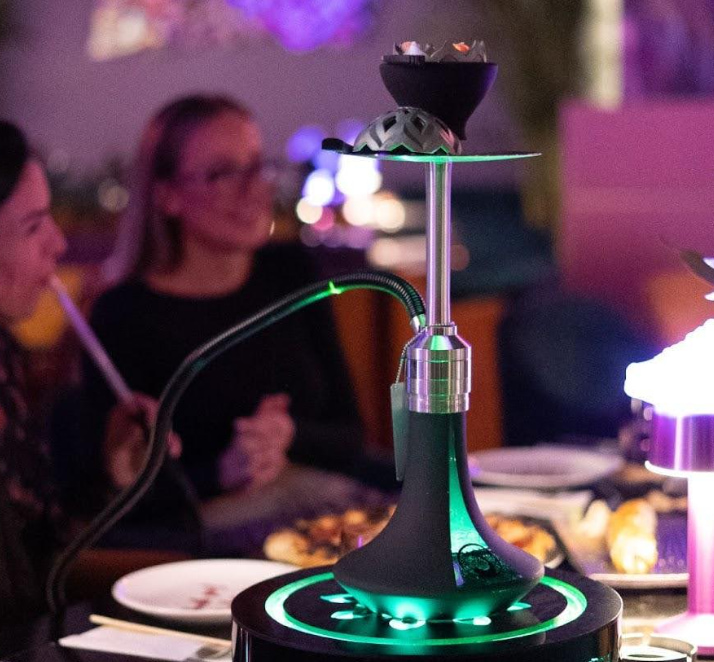 Modern shisha setup at Dubai Mall lounge experience