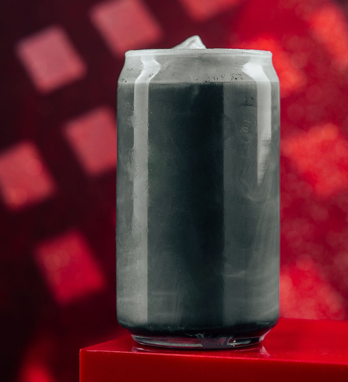 A glass of black iced latte