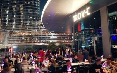 dinner in a restaurant with view