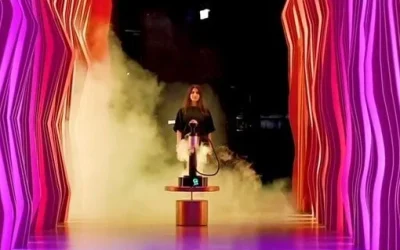 young lady sitting on a chair with premium sisha infront of her