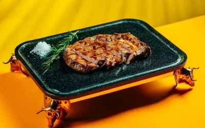 Grilled steak served at Trove, one of the best restaurants in Dubai Mall